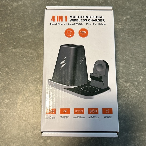 🎉HP🎉 4 in 1 multifunctional wireless charger and pen holder NIB - Picture 6 of 7